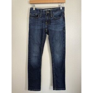 BKE Aaron Men's Jeans Size 26S Teen Boy Dark Wash Denim Buckle Slim Straight EUC